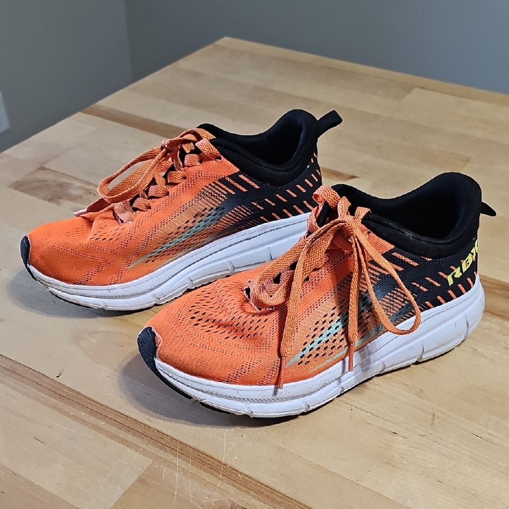 👟 RBX Avert-GR Kids Sneakers Black Orange Mesh Athletic Shoes Size 3